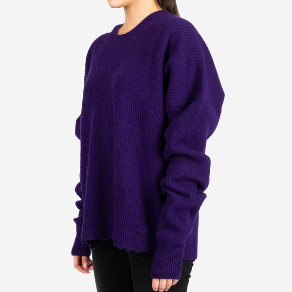 Unravel Project Ben Taverniti Womens Rib Oversized Chopped Sweater