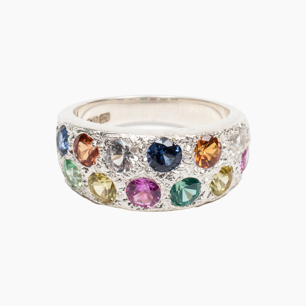 Bleue Burnham Riviera Ring in Sterling Silver Multicolour