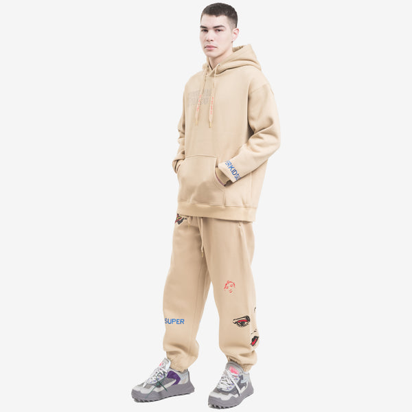 Mens KidSuper Joggers - Super Sweatpants in Tan