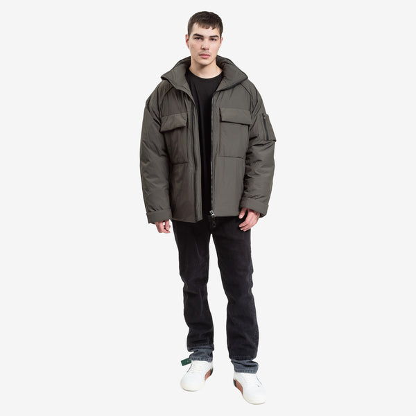 Juun.J Mens Primaloft Shell Parka in Khaki Green