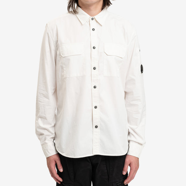 C.P. Company for Men Gabardine LS Shirt in Gauze White