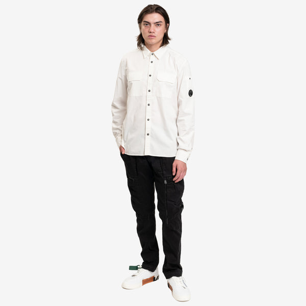 C.P. Company for Men Gabardine LS Shirt in Gauze White