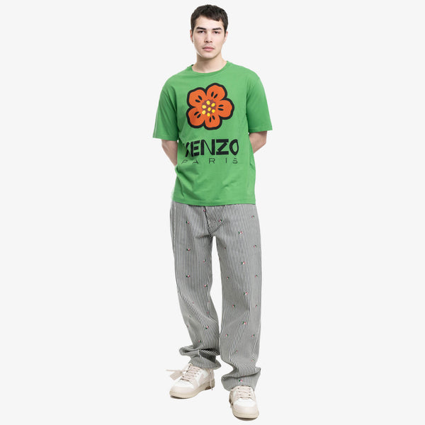 KENZO - Rinse Striped Suisen Relaxed Jeans in Rinse Blue Denim