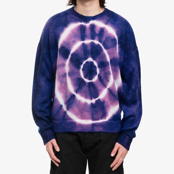 Off-White Tie Dye Mohair Skate Sweater in Purple