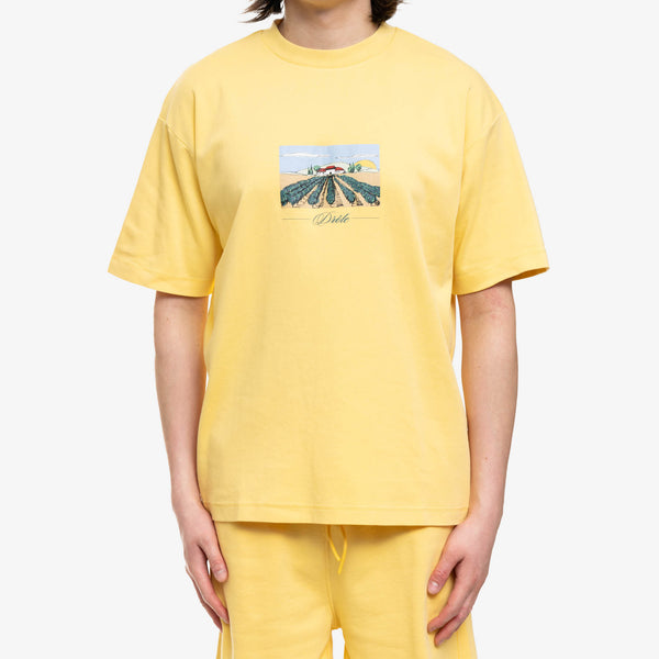 Drôle de Monsieur Mens Le T-Shirt Vignes in Yellow