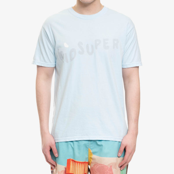 Mens KidSuper Tee - Kidsuper Wave Tee in Aqua