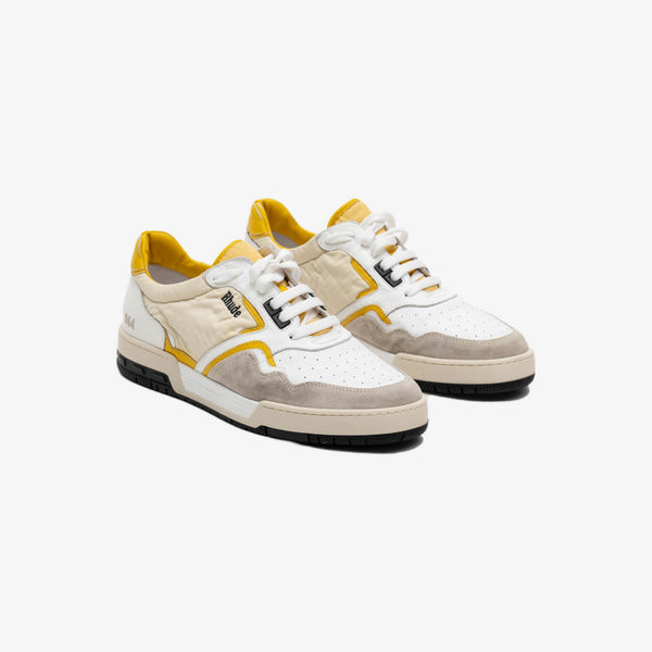 Rhude Shoes Rhude Racing Sneakers in White/Mustard