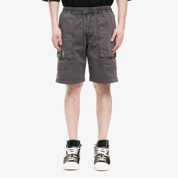 Mens Juun.J Flap Detail Outdoor Dyed Shorts in Grey