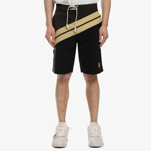 Palm Angels Mens Diagonal Surf Boardshorts in Multicolor