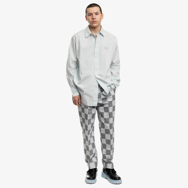 DIESEL Brand Mens Raw Logo Shirt in Light Blue