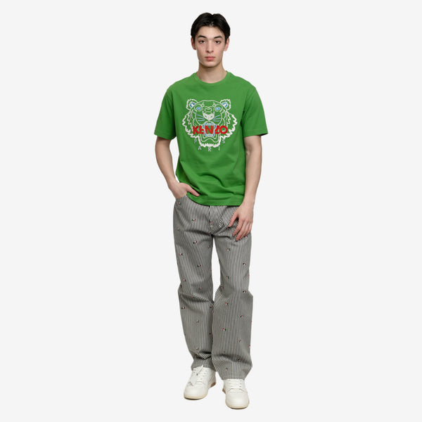 KENZO Mens Classic Green Tiger T-Shirt in Grass Green
