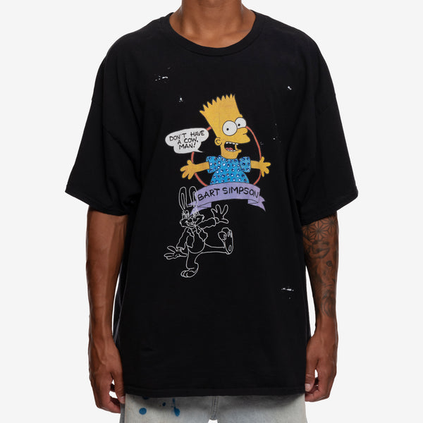 Dom Rebel - Bart Vintage Crystal T-Shirt in Black