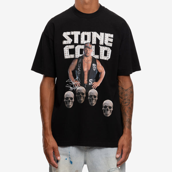 Dom Rebel - Stone Cold Vintage Crystal T-Shirt in Black