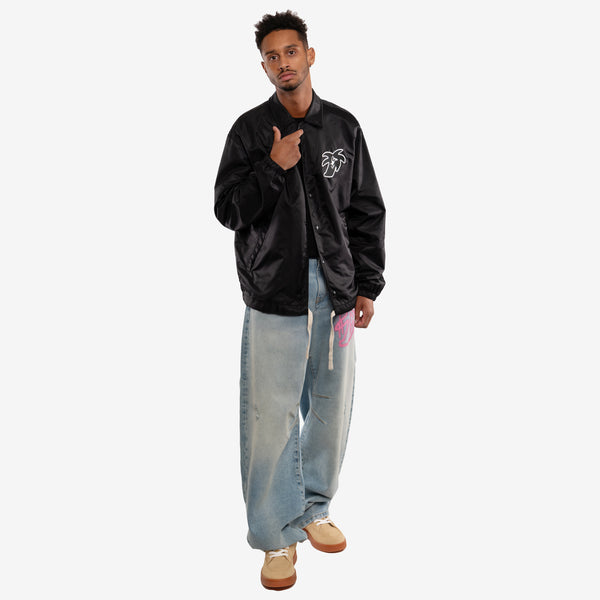 Palm Angels Mens Hunter Coach Jacket in Black