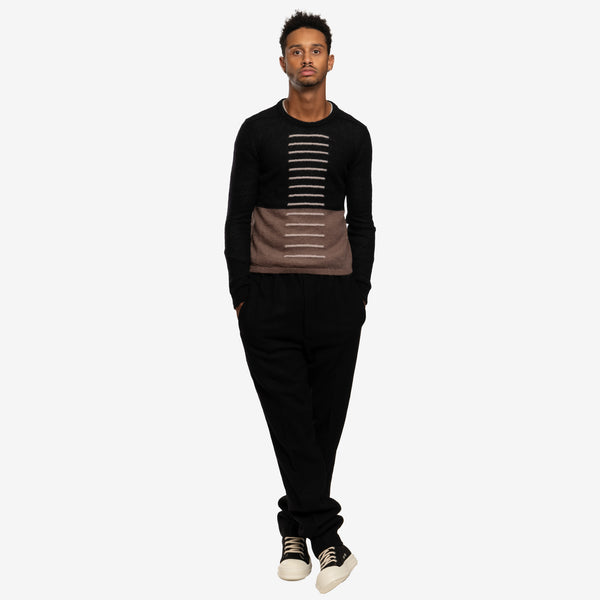 Rick Owens Men Knit Judd Sweater in Black