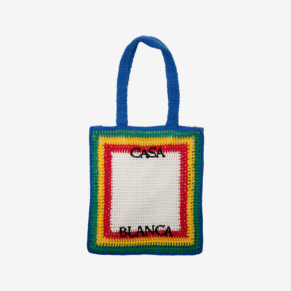 Women and Men Casablanca Cotton Stripe Crotchet Bag