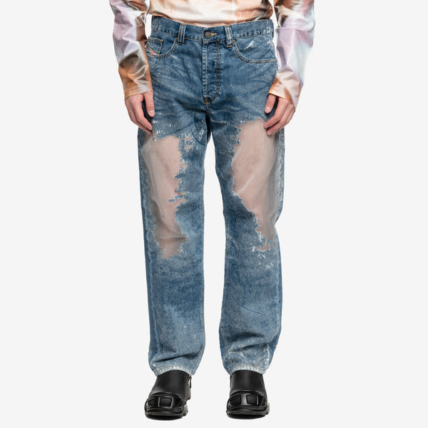 DIESEL Brand Mens Devore Loose Jeans in Blue