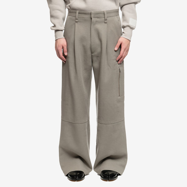AMI Paris Trousers for Men Wool Cargo Pants in Taupe