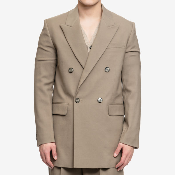 AMI Paris for Men Double Breasted Oversize Jacket in Taupe