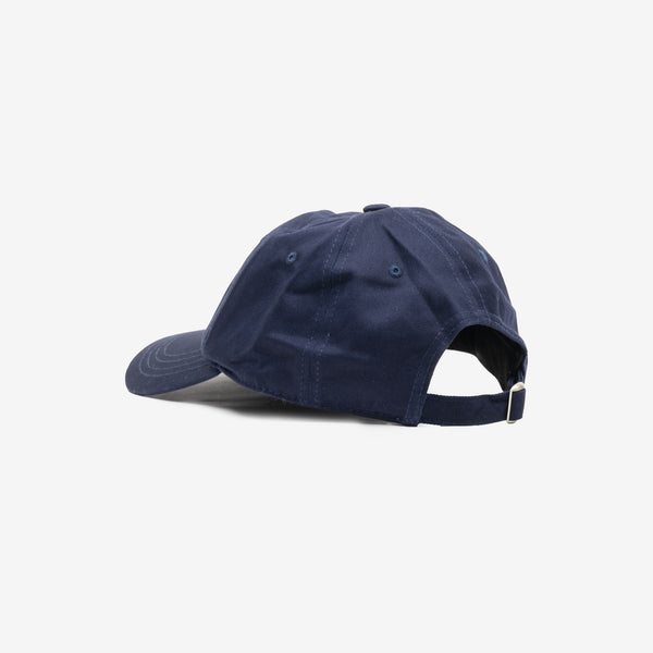 Drôle de Monsieur Unisex La Casquette Slogan a Fleurs in Navy
