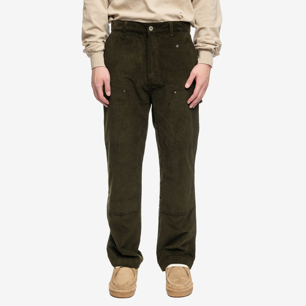 Drôle de Monsieur Mens Le Pantalon Charpentier Corduroy in Dark Green
