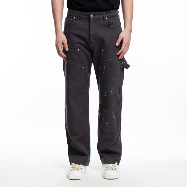 Represent Clothing Brand R3C Paint Carpenter Jeans in Iron