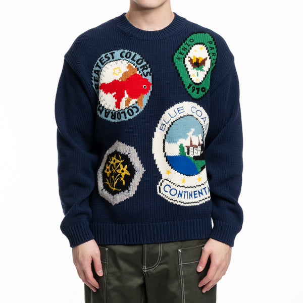 KENZO Mens Travel Sweater in Navy