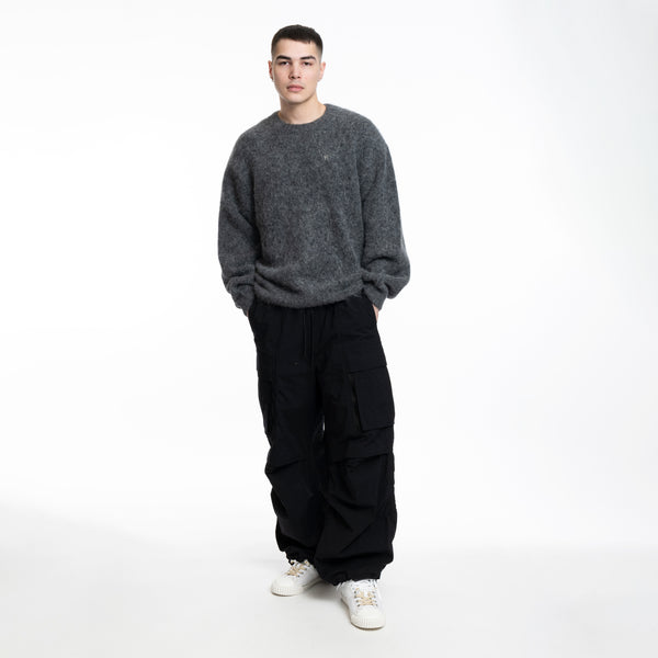 Represent Clothing Brand Mens Alpaca Knit Sweater in Iron