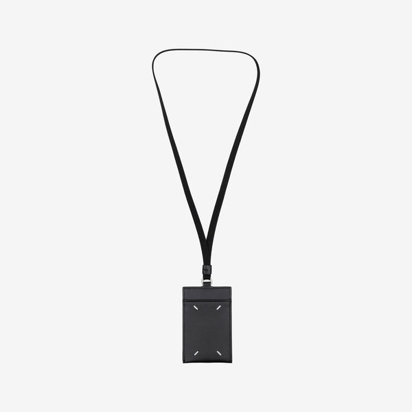 Maison Margiela Black Card Holder Key Ring for Men and Women