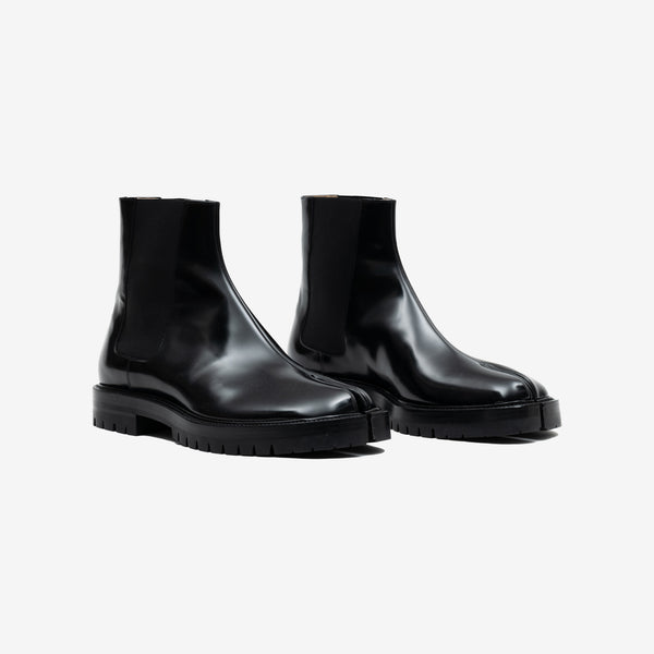 Maison Margiela Black Tabi County Chelsea Boots for Men