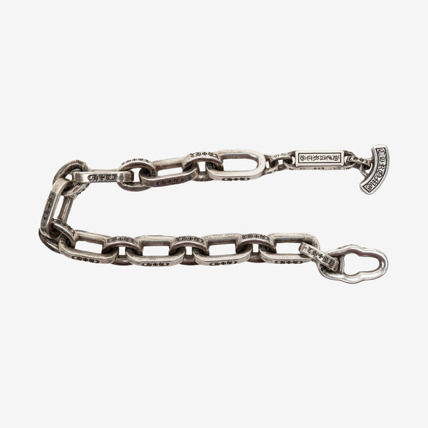 Chrome Hearts Paper E chain Bracelet in Sterling Silver