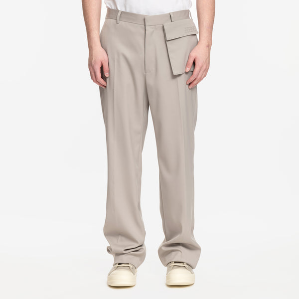 Maison Margiela MM6 Mens Wool Cargo Pocket Pants in Taupe