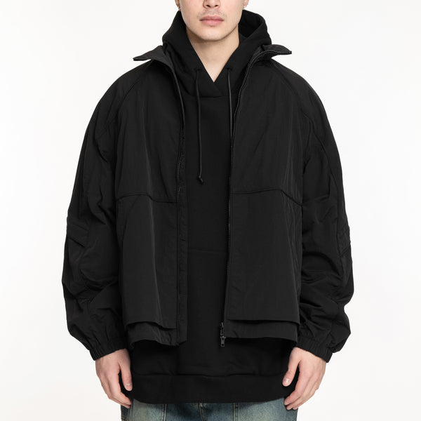 Juun.J Mens Sleeve Detachable Utility Jacket in Black