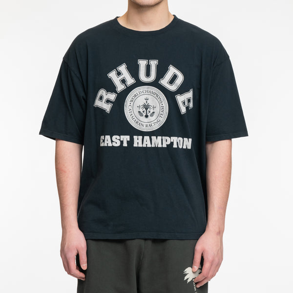 Rhude T-Shirt Hampton Catamaran Tee in Vintage Black