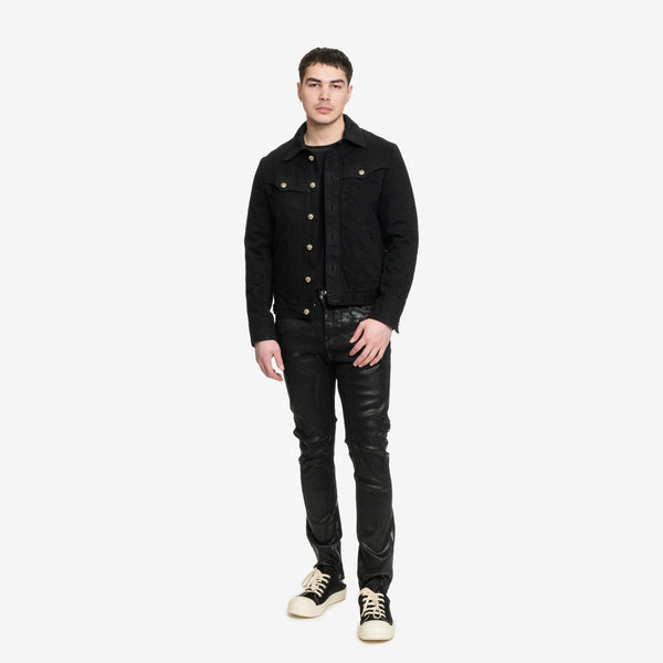 Chrome Hearts Mens Judgement Wish Jean Jacket in Black