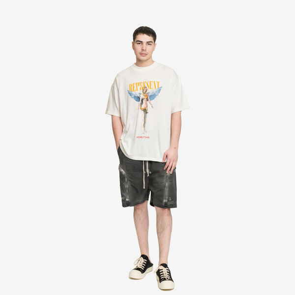 Represent - Reborn T-Shirt in Flat White