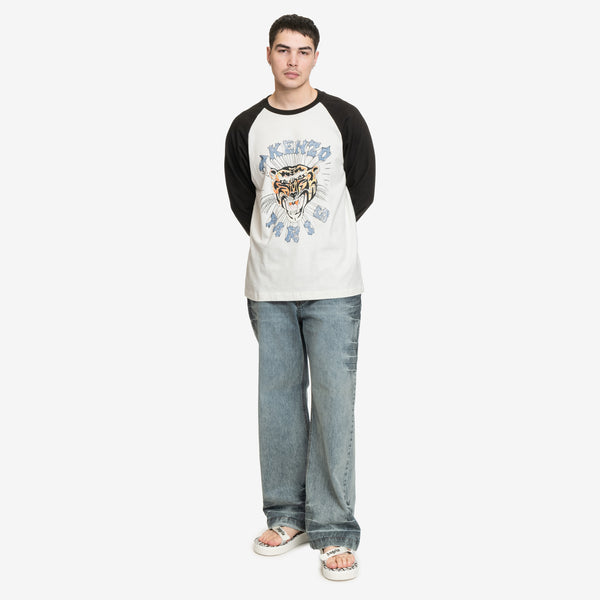 KENZO Tshirt for Men Drawn Varsity Raglan LS Tee in Black
