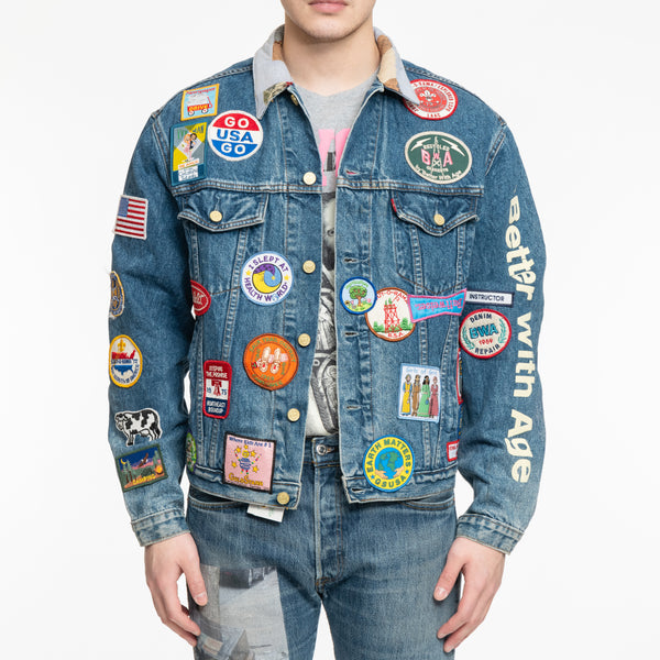 Better with Age for Men Gentleman's Denim Jacket in Multi