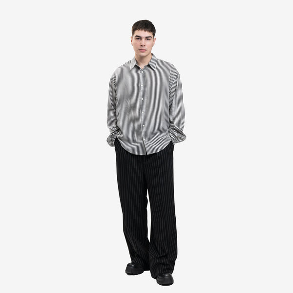 AMI Paris for Men Boxy Fit Shirt in Chalk Black