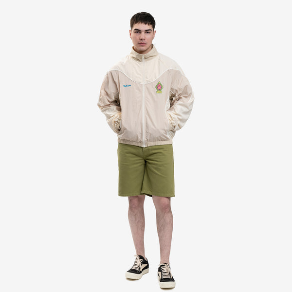 Mens KidSuper Jacket - Brooklyn Botanics Track Top in Cream