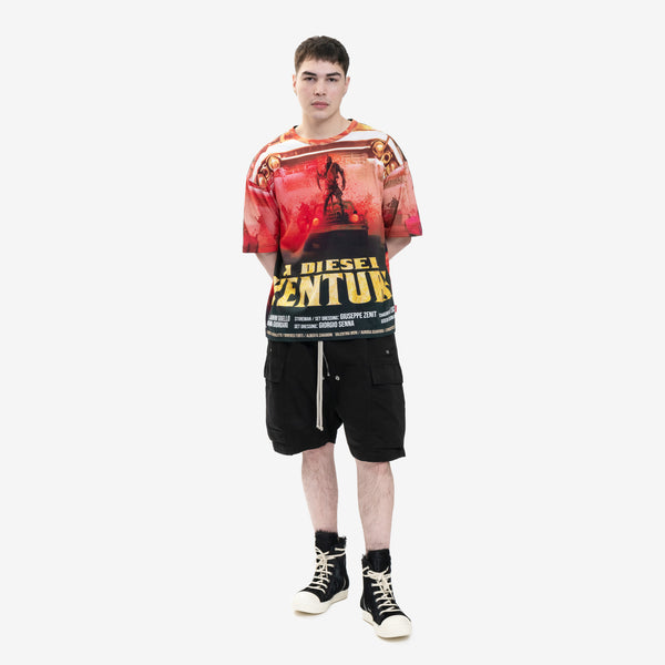 DIESEL Brand Mens Adventure Boxy T-Shirt in Multi