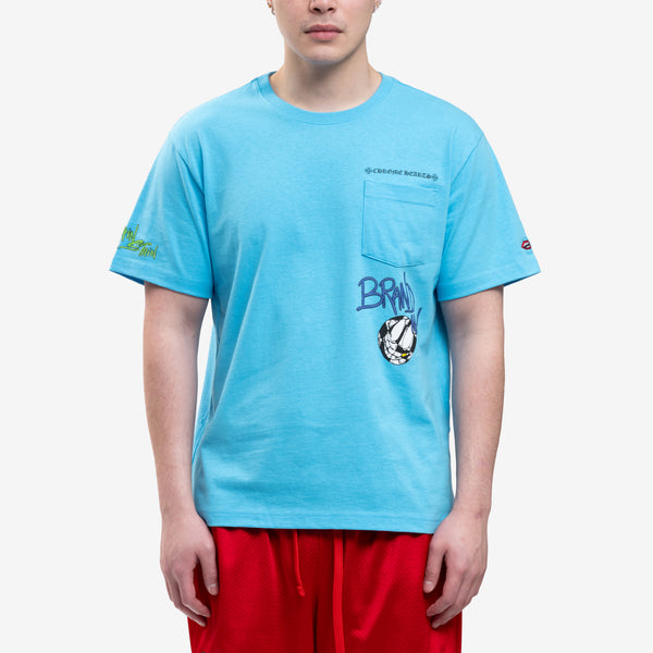 Chrome Hearts Men's Mattyboy Brain New T-Shirt in Blue