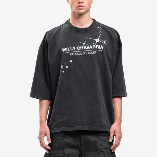 Men Willy Chavarria Tee Fashion Designer T-Shirt in Black