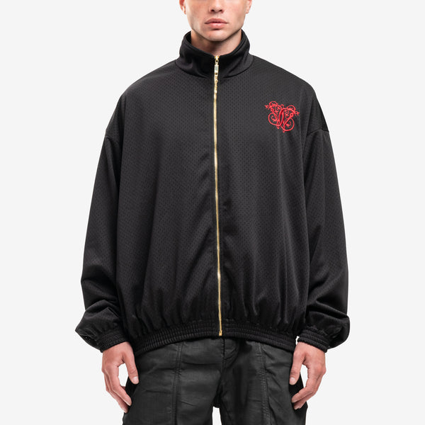 Men Willy Chavarria Topo Chico Mesh Jacket in Black