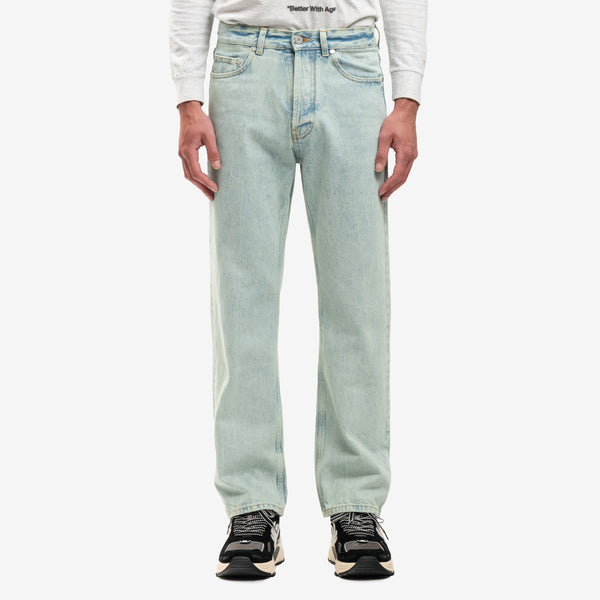 Palm Angels Jeans Overdyed Logo Denim Pants in Mint