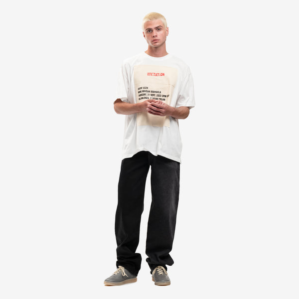 Maison Margiela MM6 Mens Invitation T-Shirt in Off White