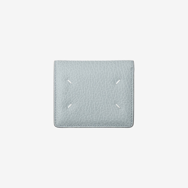 Maison Margiela Unisex Grainy Leather Clip Wallet in Mist