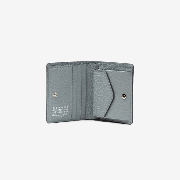 Maison Margiela Unisex Grainy Leather Clip Wallet in Mist