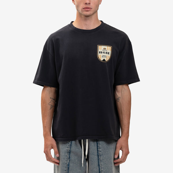 Rhude T-Shirt Mont-Blanc Hotel Tee in Vintage Black