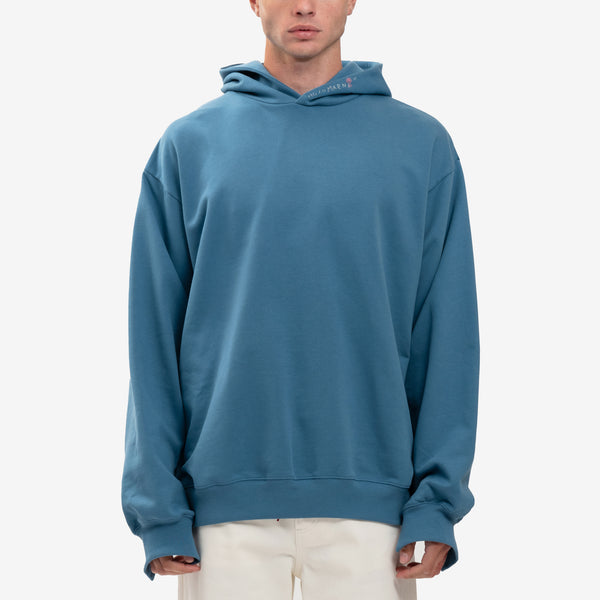 Mens MARNI Hoodie - Stitch Collar Logo Hoody in Opal